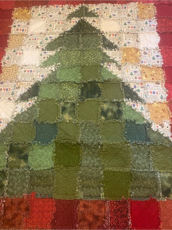Other - Handmade Christmas tree Rag Quilt